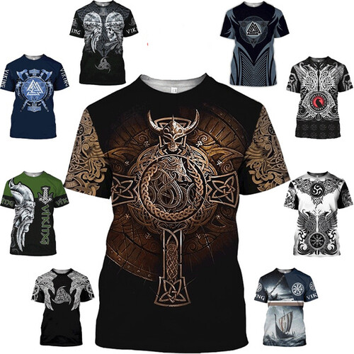 Viking tattoo art skull casual - viking,