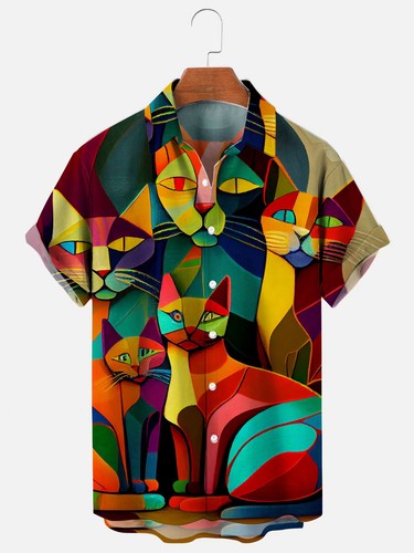 Picasso cat art print casual - print,