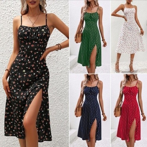 Boho womens floral sexy - floral, midi