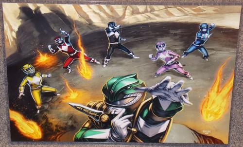 Power rangers glossy art print - power,