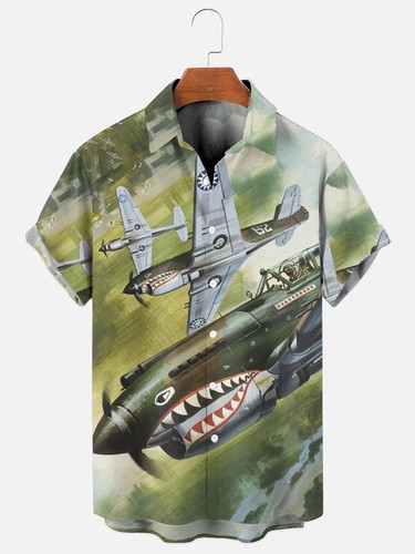 Mens retro wwii airplane art - retro,