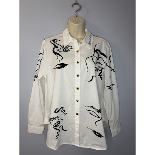 Chicos modern art print shirt - modern,