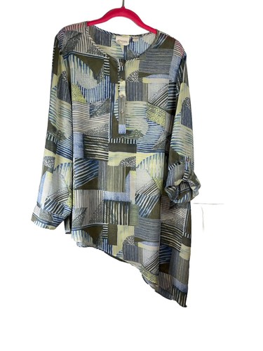 Chicos button down asymetrical - button,